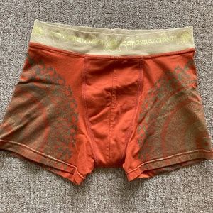 Om Gaia Tree Men's Red and Gold Boxer Shorts